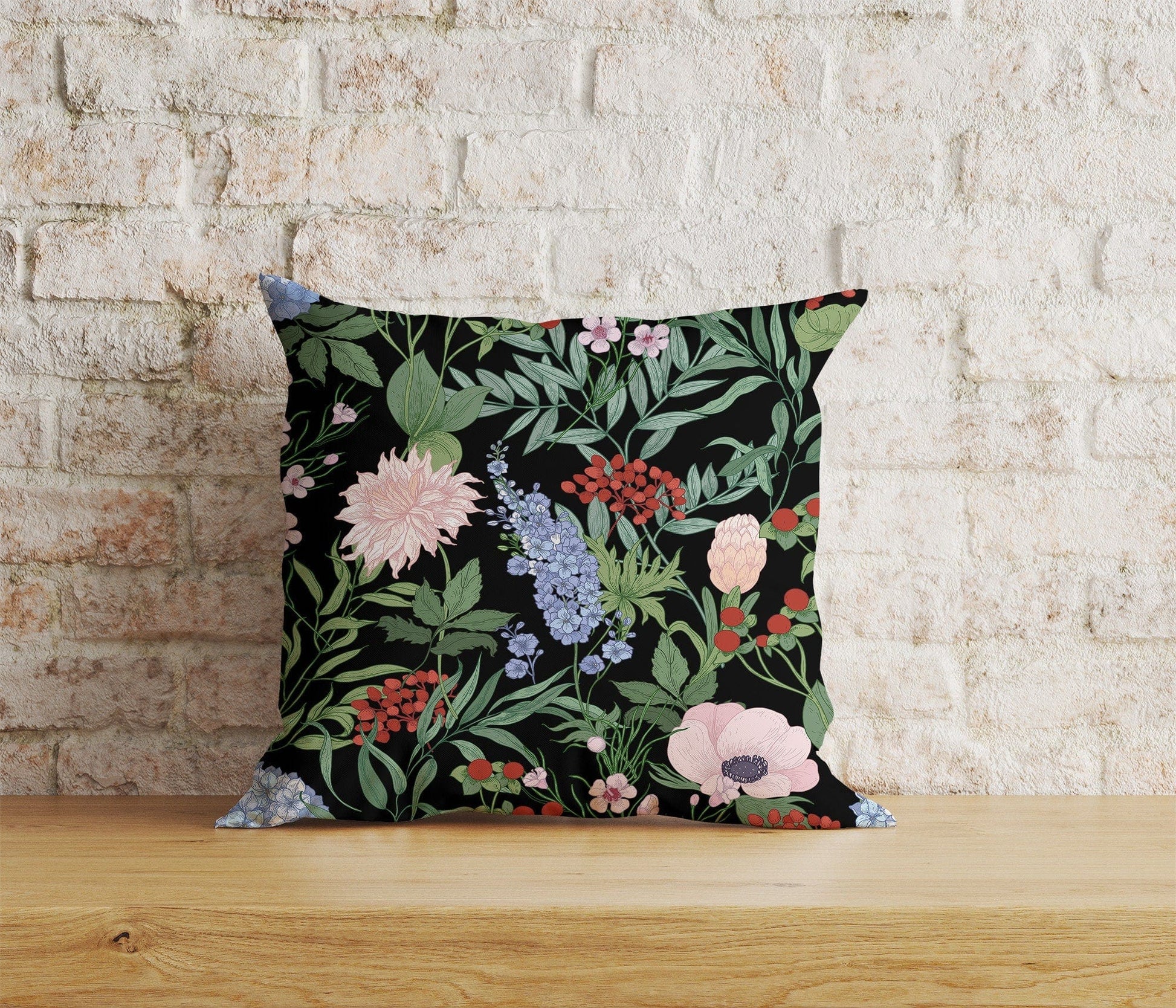 Onay 1 / 12 x 12 inch (30 x 30 cm) Timeless Floral Print Tropical Exotic Cushion Cover