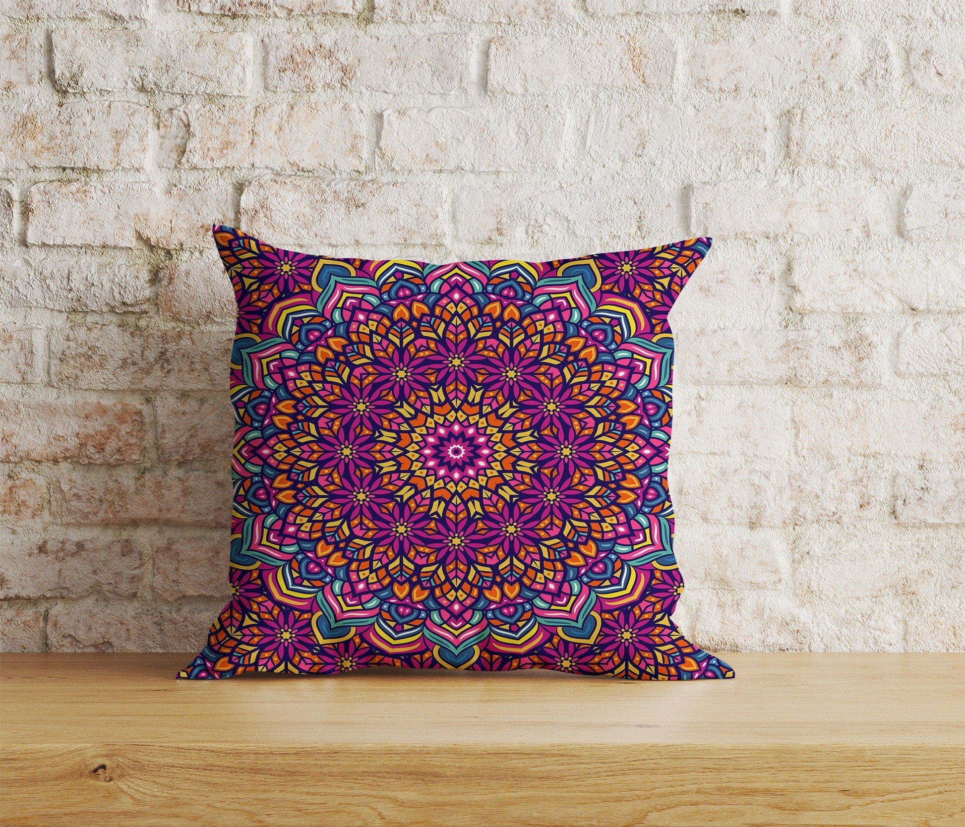 Onay Home Textile Cushion Covers 9 / 12 x 12 inch (30 x 30 cm) Double Side Traditional Mandala Design Ethnic Cushion Covers UK