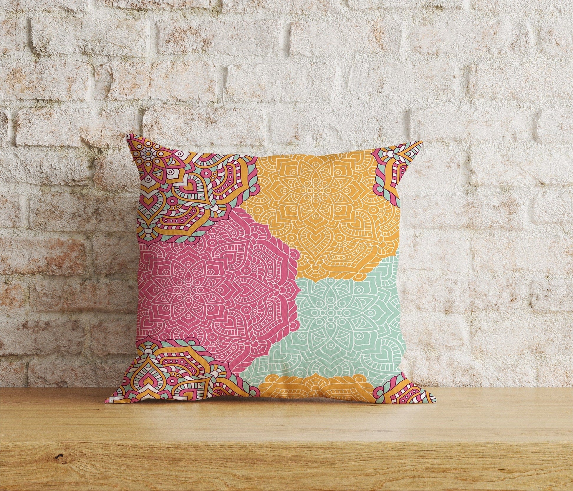 Onay Home Textile Cushion Covers 7 / 12 x 12 inch (30 x 30 cm) Double Side Traditional Mandala Design Ethnic Cushion Covers UK