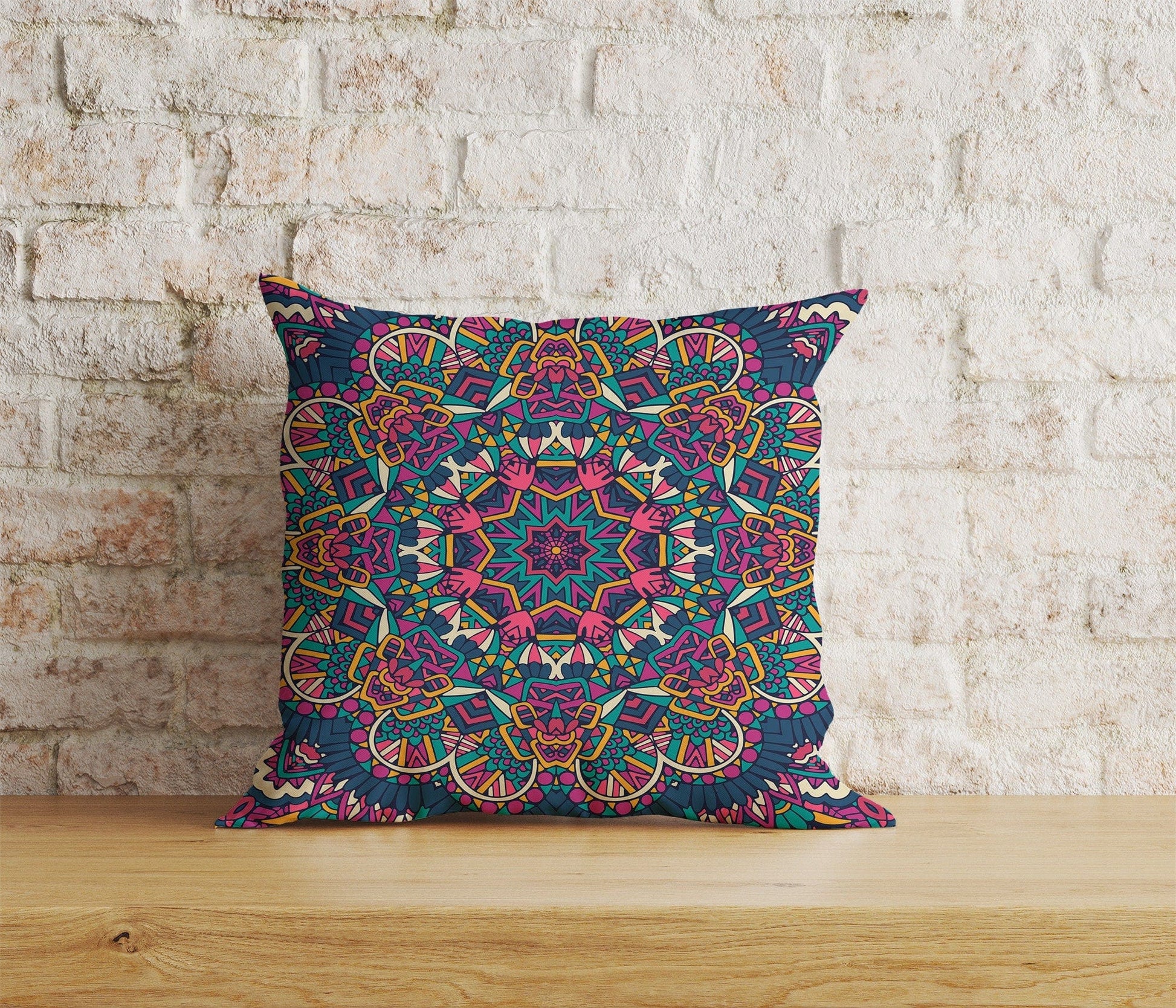Onay Home Textile Cushion Covers 6 / 12 x 12 inch (30 x 30 cm) Double Side Traditional Mandala Design Ethnic Cushion Covers UK