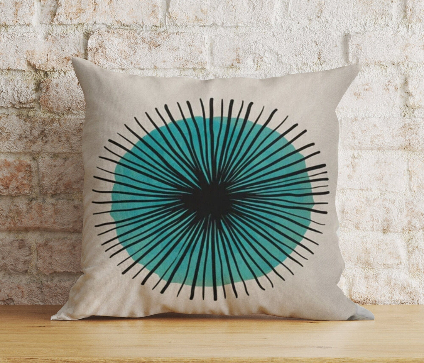 Onay 3 / 12 x 12 inch (30 x 30 cm) Trend Abstract Minimalist Stripe Circles Cushion Cover