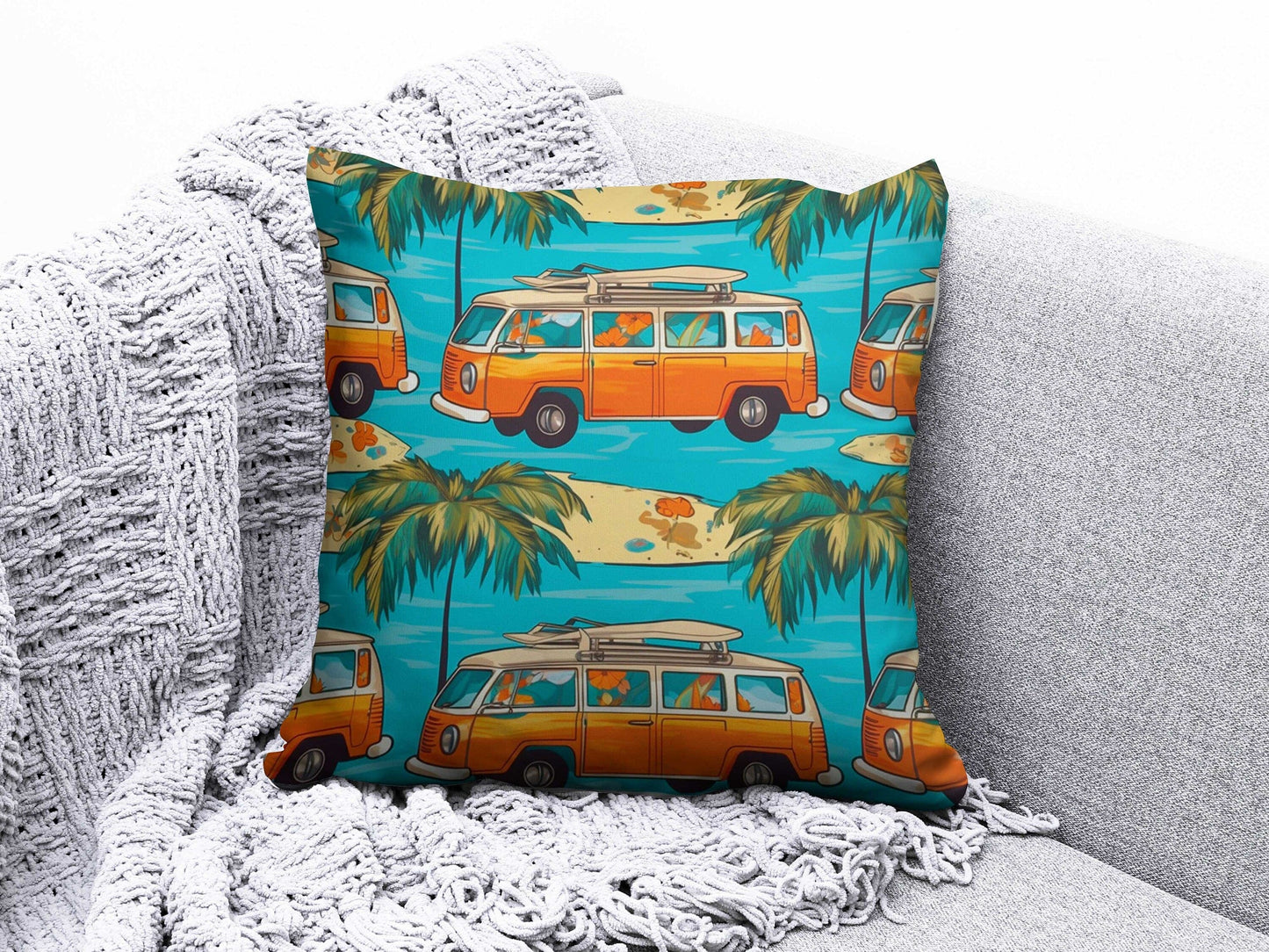 Onay 9 / 12 x 12 inch (30 x 30 cm) Tropical Bamboo Pineapple Palm Green Cushion Cover