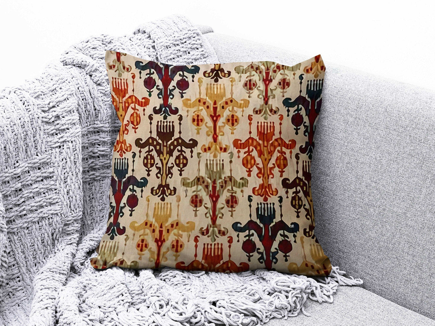 Onay 6 / 12 x 12 inch (30 x 30 cm) Turkish Kilim Pattern Rug Design Pattern Cushion Cover