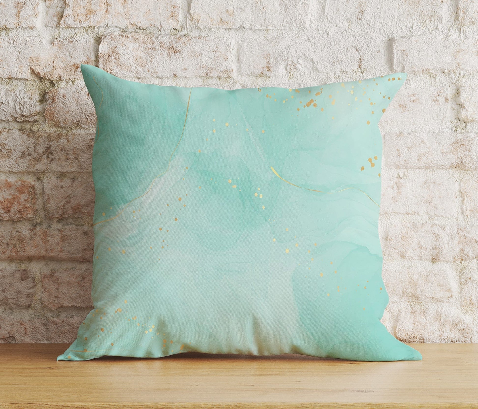 Onay 6 / 12 x 12 inch (30 x 30 cm) Turquoise Floral Geometric Emerald Modern Cushion Cover