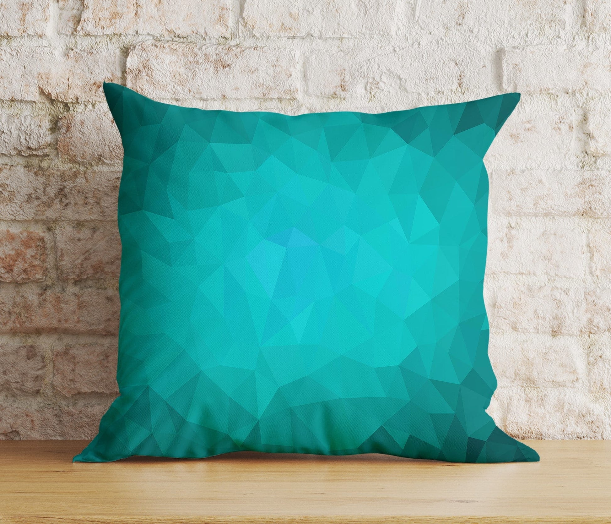 Onay 4 / 12 x 12 inch (30 x 30 cm) Turquoise Floral Geometric Emerald Modern Cushion Cover