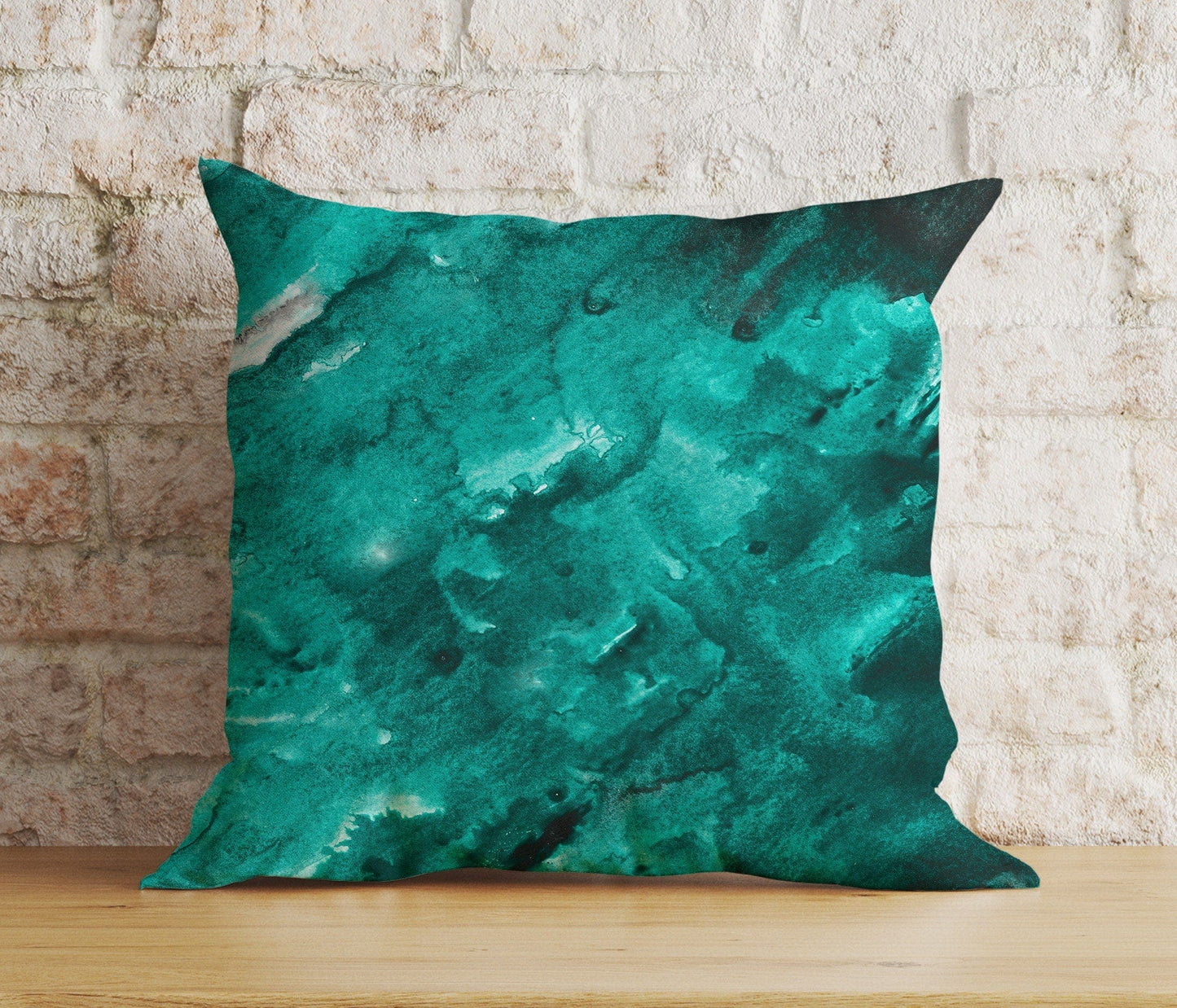 Onay 3 / 12 x 12 inch (30 x 30 cm) Turquoise Vivid Blue Abstract Home Decor Cushion Cover