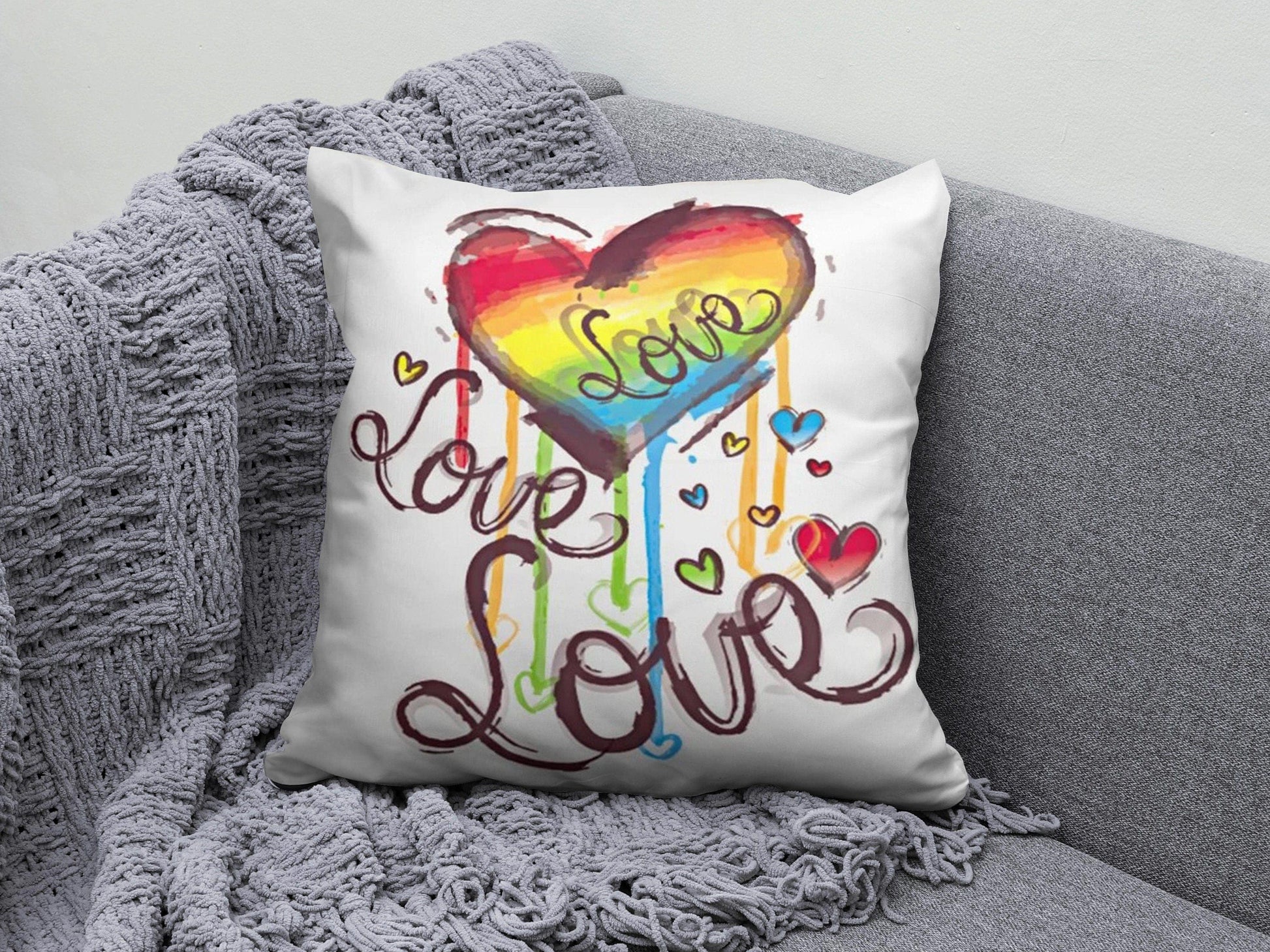 Onay 3 / 12 x 12 inch (30 x 30 cm) Valentine's Day Heart Pink Living Room Decor Cushion Cover