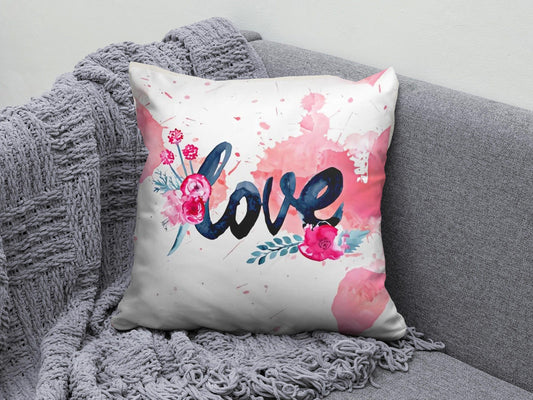 Onay 1 / 12 x 12 inch (30 x 30 cm) Valentine's Day Heart Pink Living Room Decor Cushion Cover