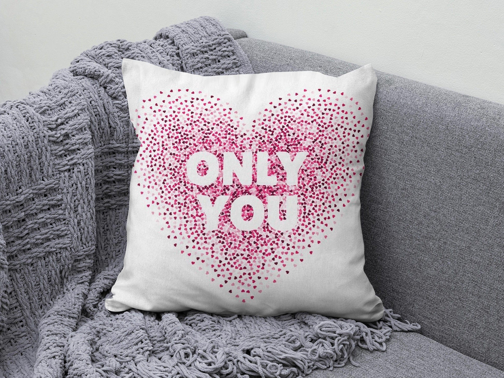 Onay 5 / 12 x 12 inch (30 x 30 cm) Valentine's Day Red Heart Romantic Cushion Cover