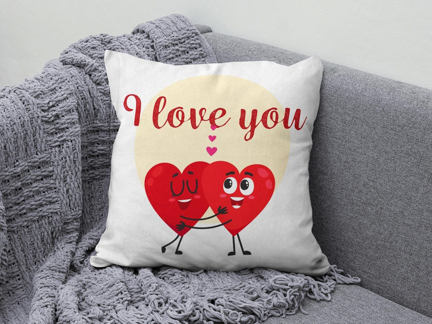 Onay 4 / 12 x 12 inch (30 x 30 cm) Valentine's Day Red Heart Romantic Cushion Cover