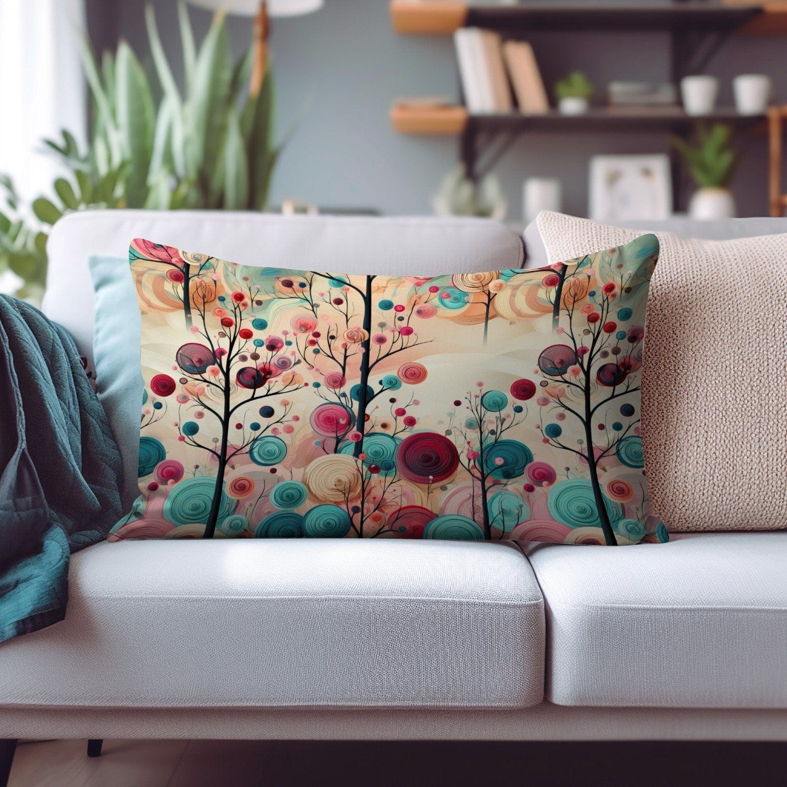 Onay Cushion Covers 4 / 12 x 16 inches (30 x 40 cm) Vibrant and Trendy Rectangular Cushion Covers for a Chic Abstract Home Decor