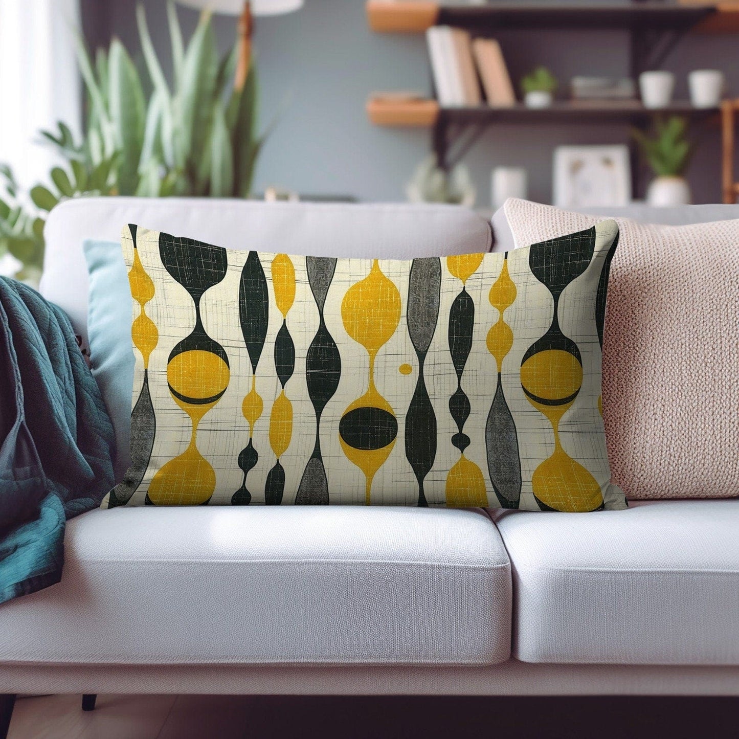 Onay Cushion Covers 3 / 12 x 16 inches (30 x 40 cm) Vibrant and Trendy Rectangular Cushion Covers for a Chic Abstract Home Decor