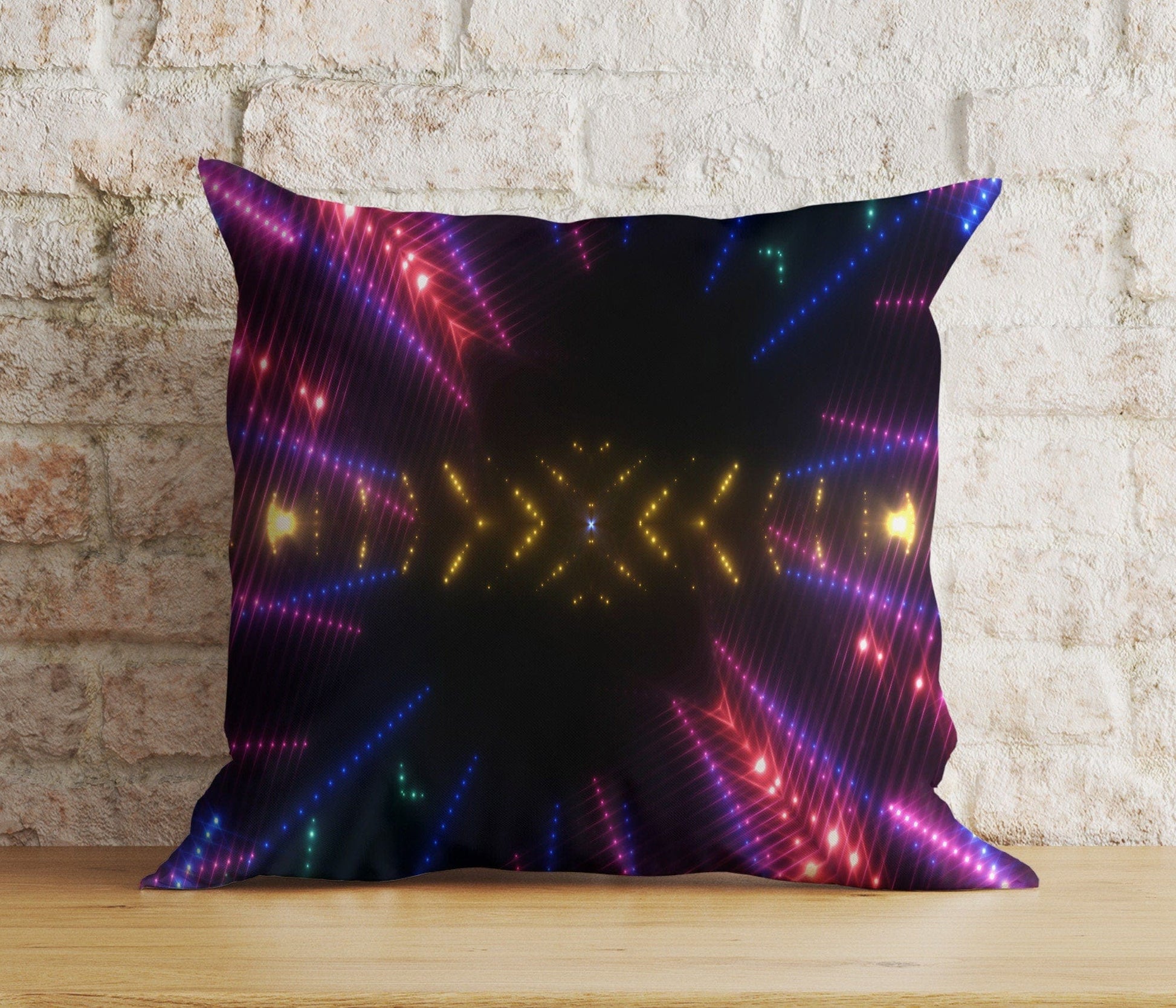 Onay 9 / 12 x 12 inch (30 x 30 cm) Vibrant Dark Space Light Eye-Catching Cushion Covers