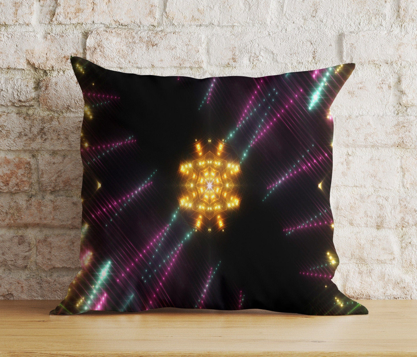 Onay 8 / 12 x 12 inch (30 x 30 cm) Vibrant Dark Space Light Eye-Catching Cushion Covers