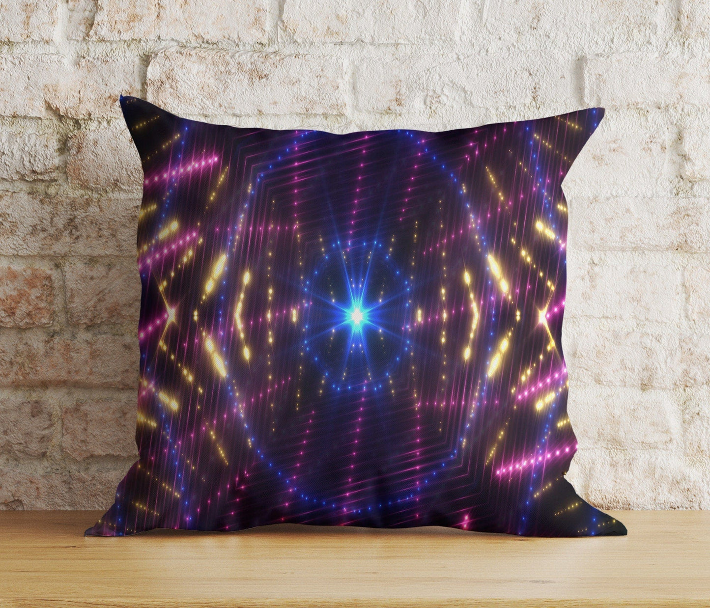 Onay 7 / 12 x 12 inch (30 x 30 cm) Vibrant Dark Space Light Eye-Catching Cushion Covers