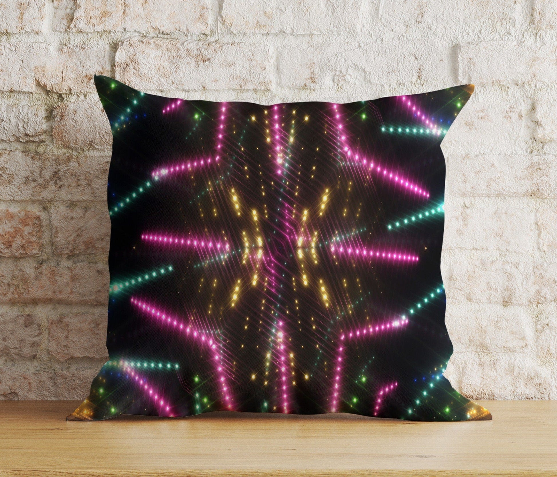 Onay 6 / 12 x 12 inch (30 x 30 cm) Vibrant Dark Space Light Eye-Catching Cushion Covers