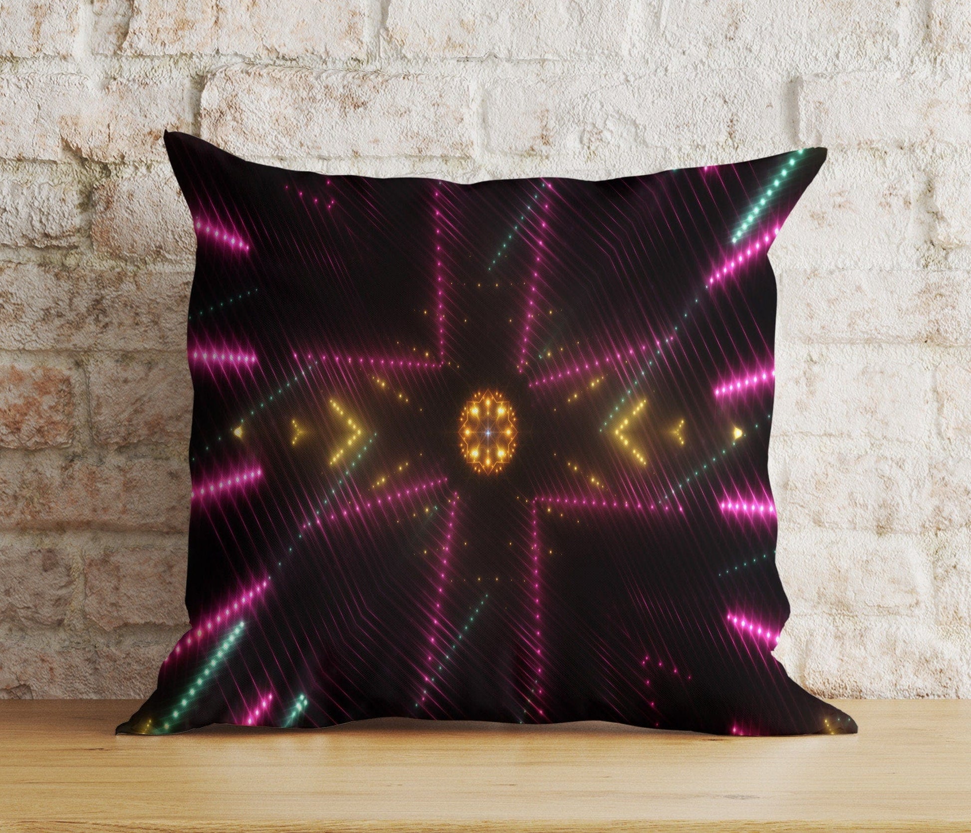 Onay 5 / 12 x 12 inch (30 x 30 cm) Vibrant Dark Space Light Eye-Catching Cushion Covers