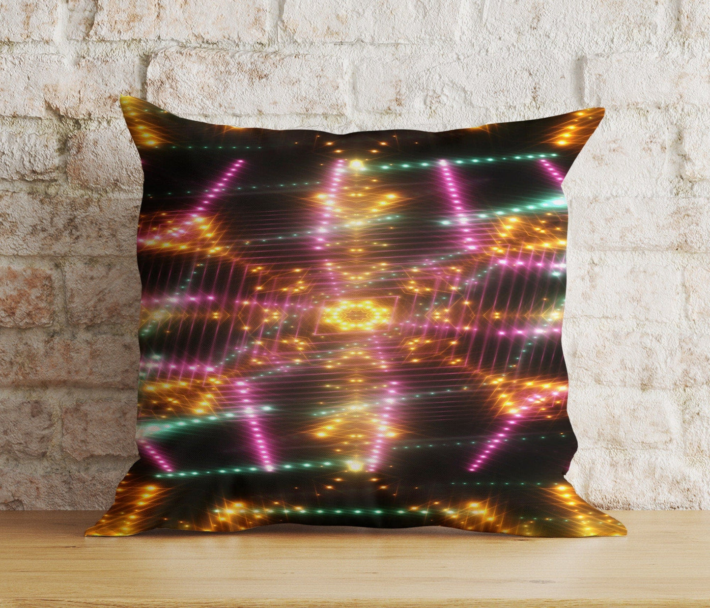 Onay 4 / 12 x 12 inch (30 x 30 cm) Vibrant Dark Space Light Eye-Catching Cushion Covers
