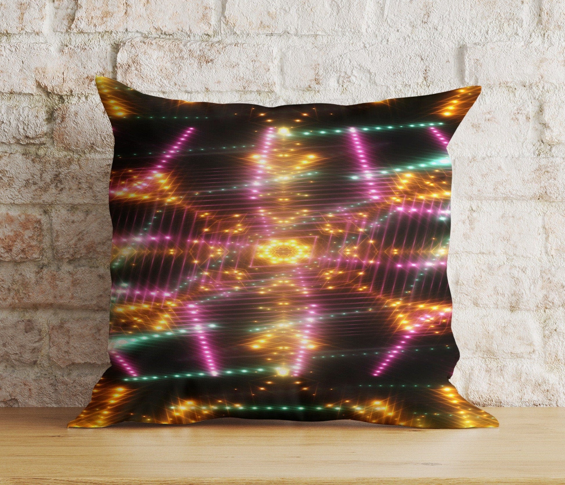 Onay 4 / 12 x 12 inch (30 x 30 cm) Vibrant Dark Space Light Eye-Catching Cushion Covers