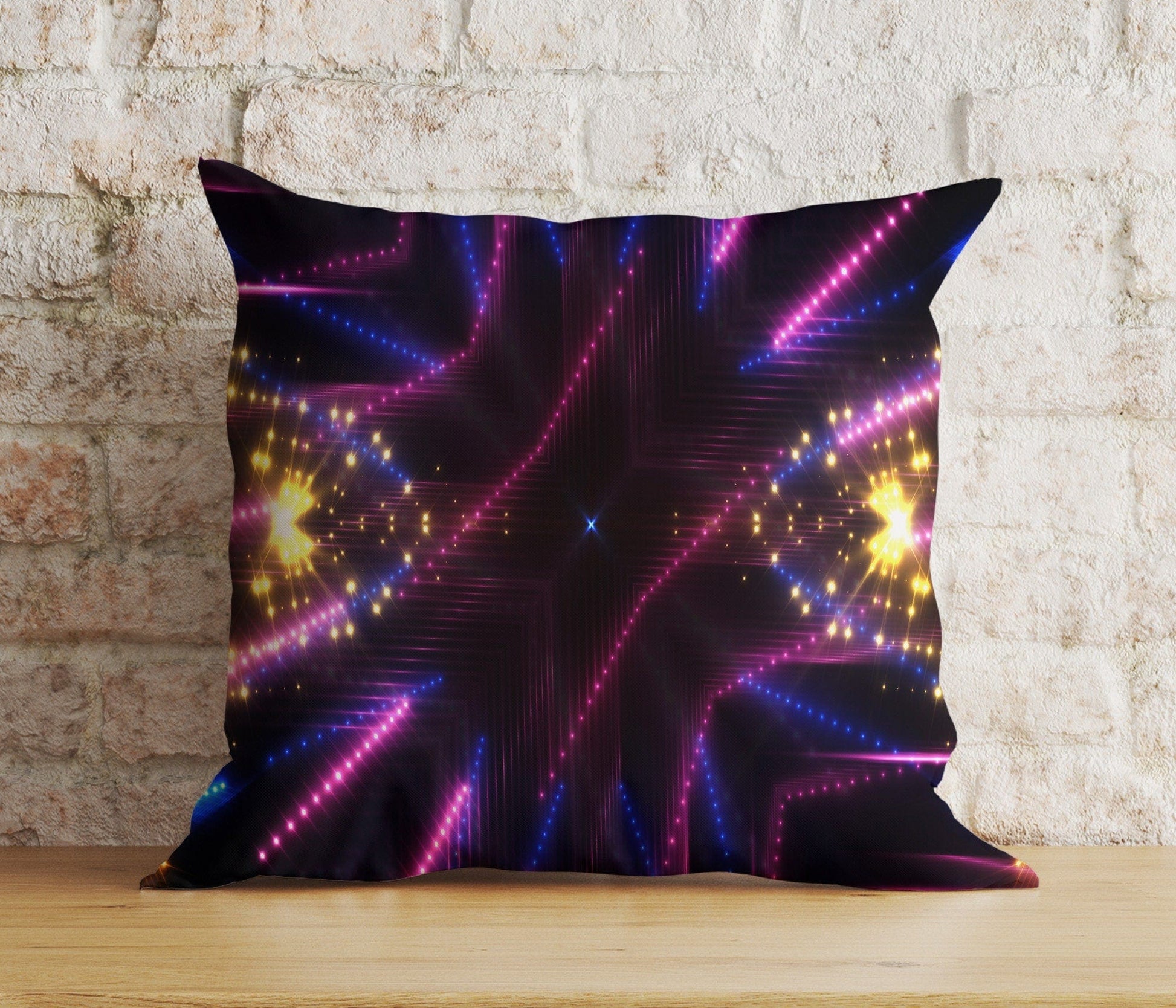 Onay 3 / 12 x 12 inch (30 x 30 cm) Vibrant Dark Space Light Eye-Catching Cushion Covers