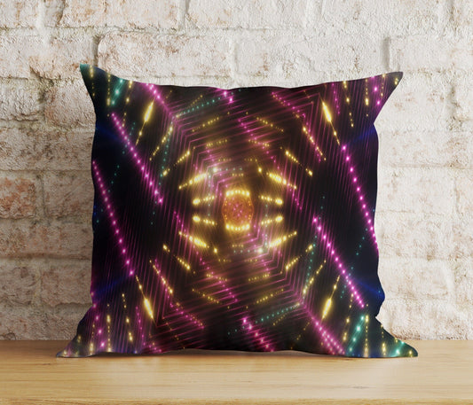 Onay 1 / 12 x 12 inch (30 x 30 cm) Vibrant Dark Space Light Eye-Catching Cushion Covers