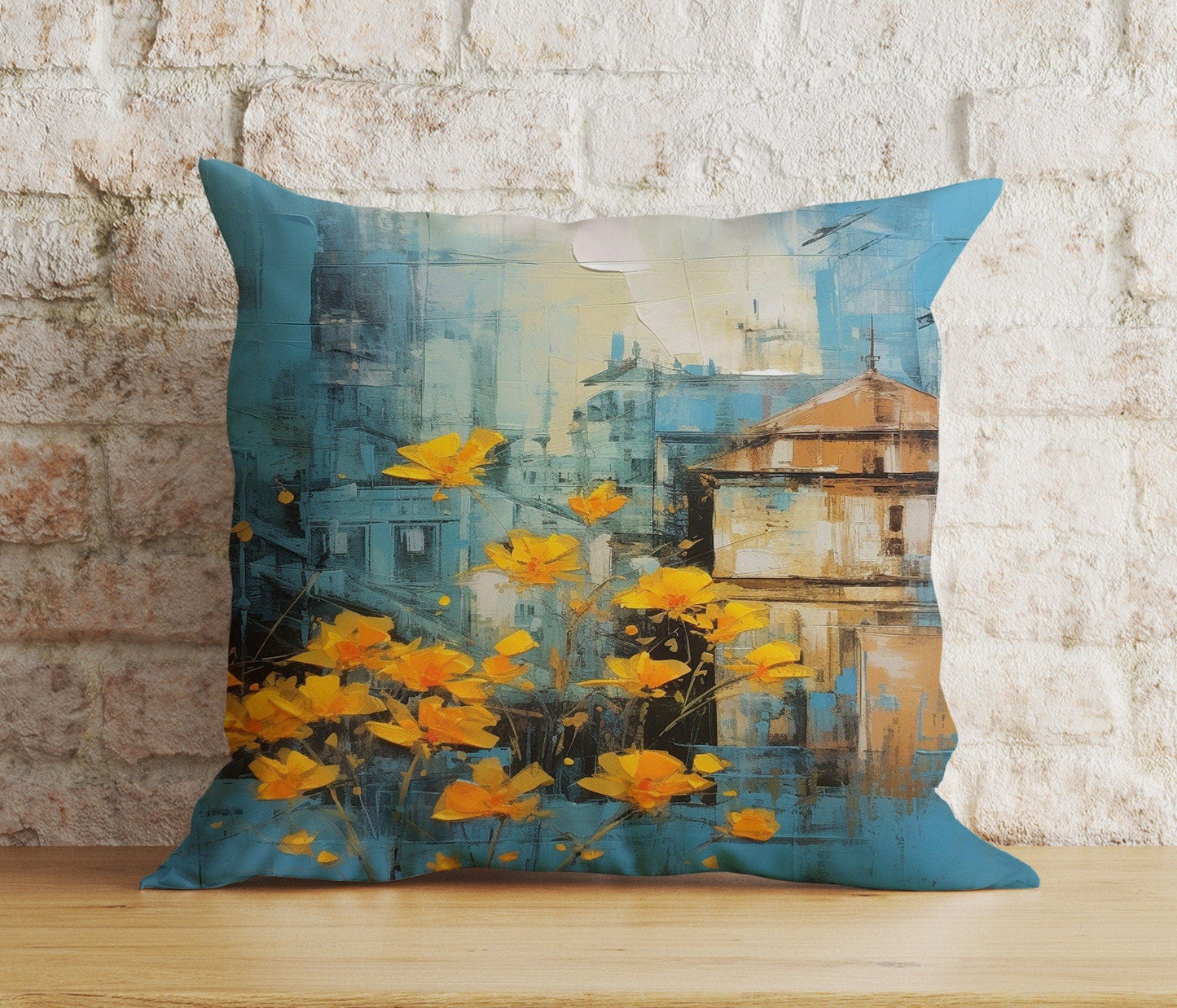 Onay 7 / 12 x 12 inch (30 x 30 cm) Vibrant Floral Botanical Nature's Beauty Cushion Cover