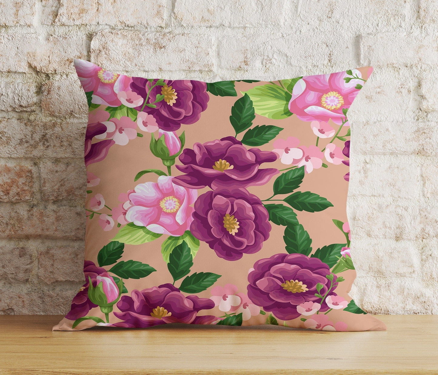 Onay 3 / 12 x 12 inch (30 x 30 cm) Vibrant Floral Botanical Nature's Beauty Cushion Cover