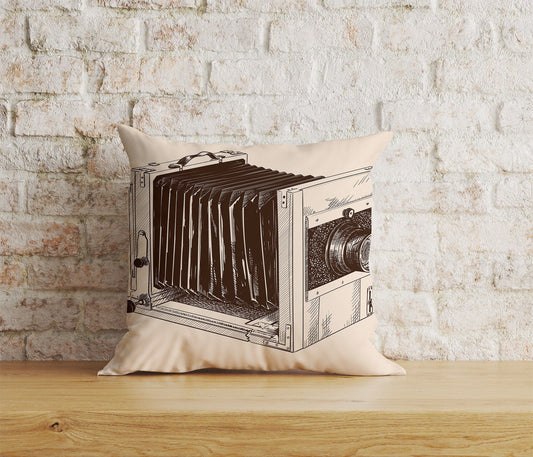 Onay 1 / 12 x 12 inch (30 x 30 cm) Vintage Cameras Old Camera Old Typewriter Cushion Cover
