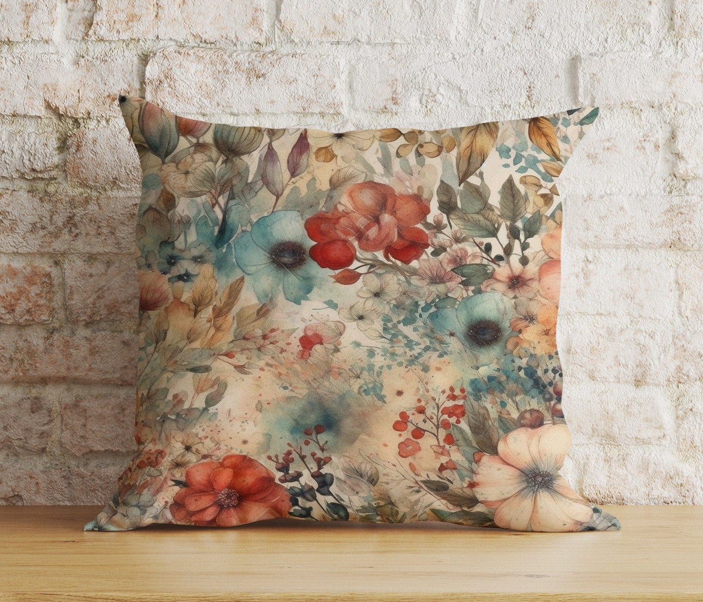 Onay 6 / 12 x 12 inch (30 x 30 cm) Vintage Timeless Flower Botanical Patterns Cushion Cover