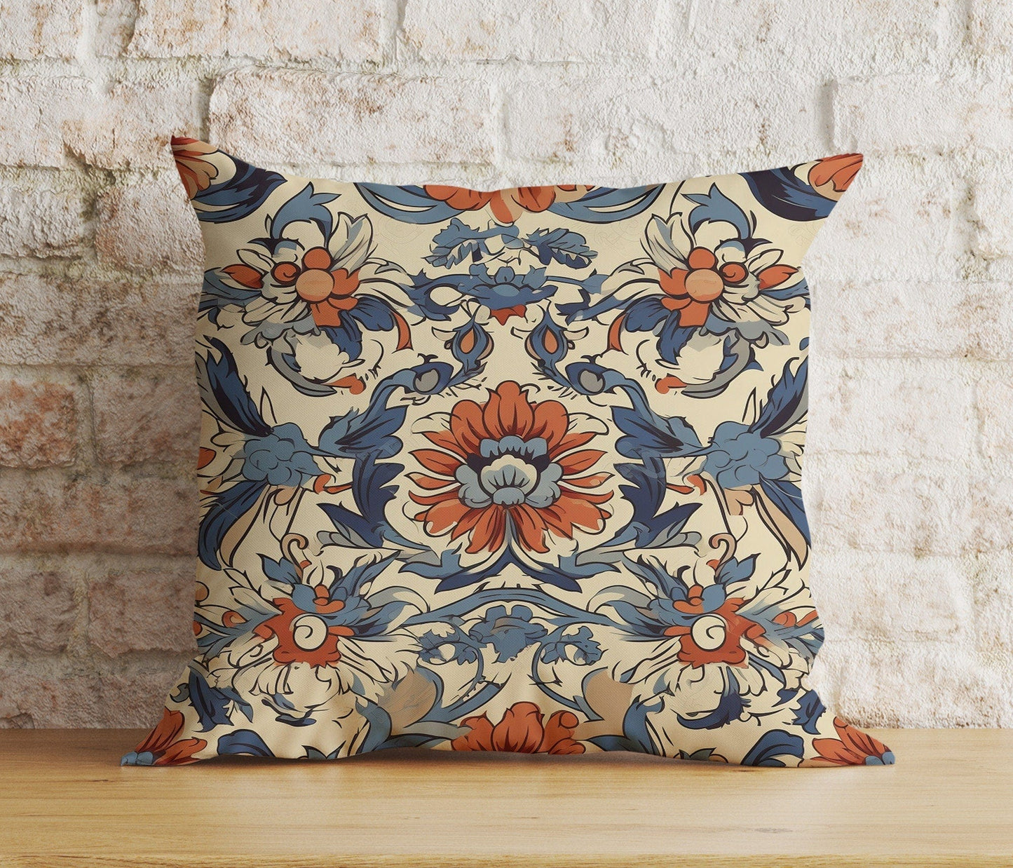 Onay 2 / 12 x 12 inch (30 x 30 cm) Vintage Timeless Flower Botanical Patterns Cushion Cover
