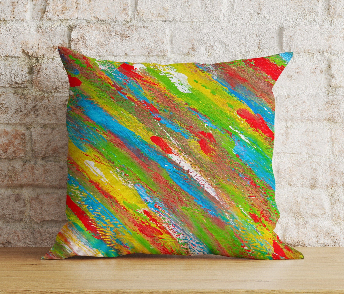Onay 7 / 12 x 12 inch (30 x 30 cm) Vivid Abstract Decorative Splash Effect Cushion Cover