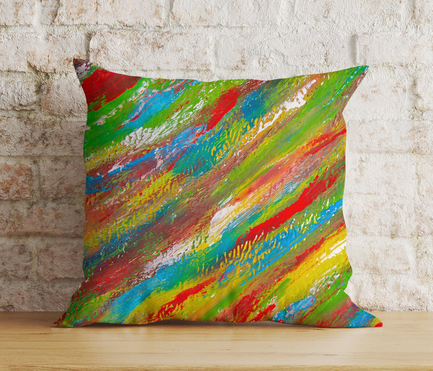 Onay 4 / 12 x 12 inch (30 x 30 cm) Vivid Abstract Decorative Splash Effect Cushion Cover