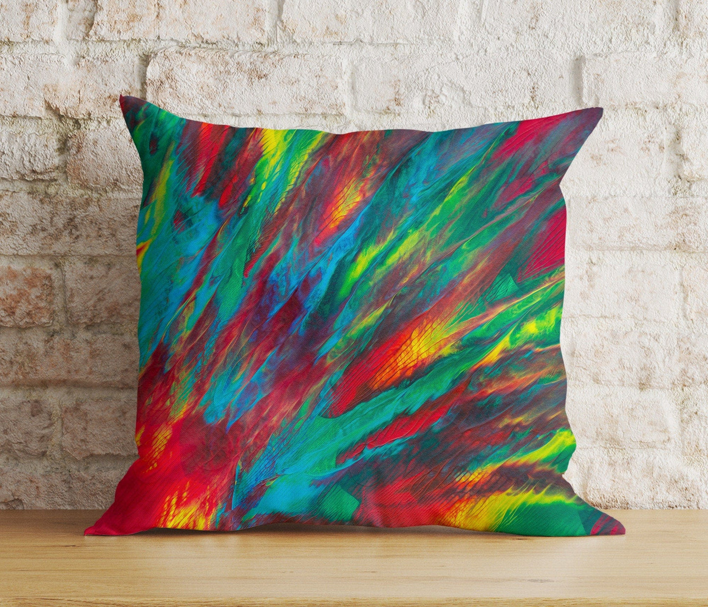 Onay 2 / 12 x 12 inch (30 x 30 cm) Vivid Abstract Decorative Splash Effect Cushion Cover