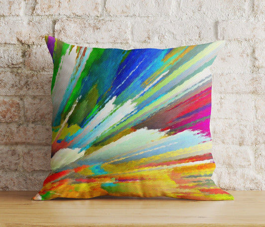 Onay 1 / 12 x 12 inch (30 x 30 cm) Vivid Abstract Decorative Splash Effect Cushion Cover