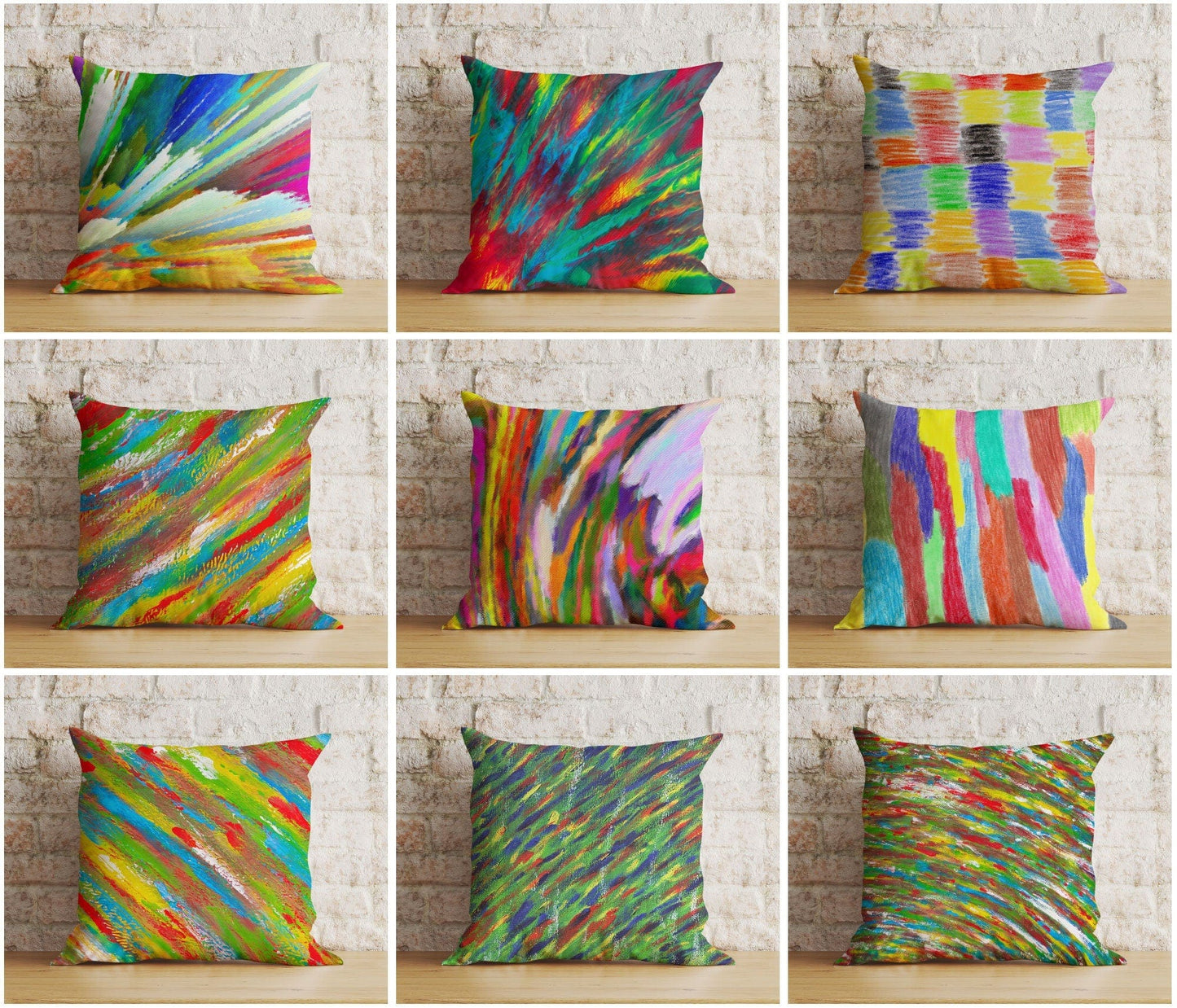 Onay Vivid Abstract Decorative Splash Effect Cushion Cover