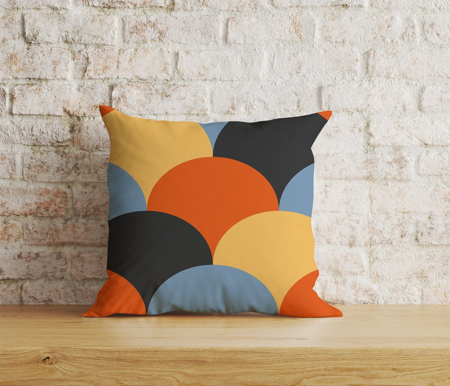 Onay 6 / 12 x 12 inch (30 x 30 cm) Vivid Color Retro Style Abstract Geometric Cushion Cover