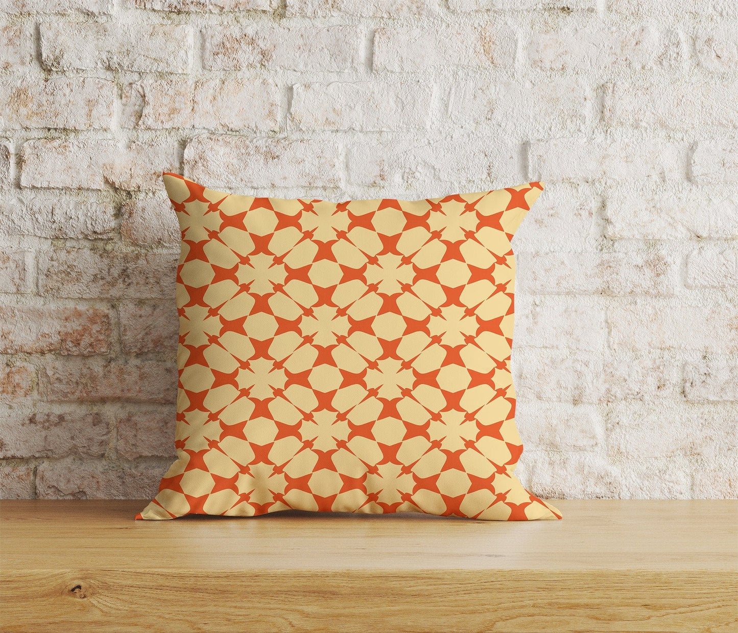 Onay 1 / 12 x 12 inch (30 x 30 cm) Vivid Color Retro Style Abstract Geometric Cushion Cover