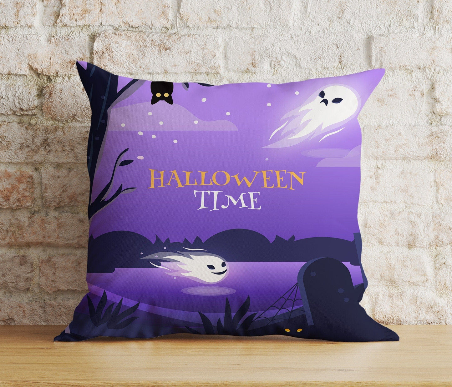 Onay Cushion Covers 8 / 12 x 12 inch (30 x 30 cm) Double Side Vivid Halloween Pumpkin Cushion Cover Happy Halloween Pillow Cover