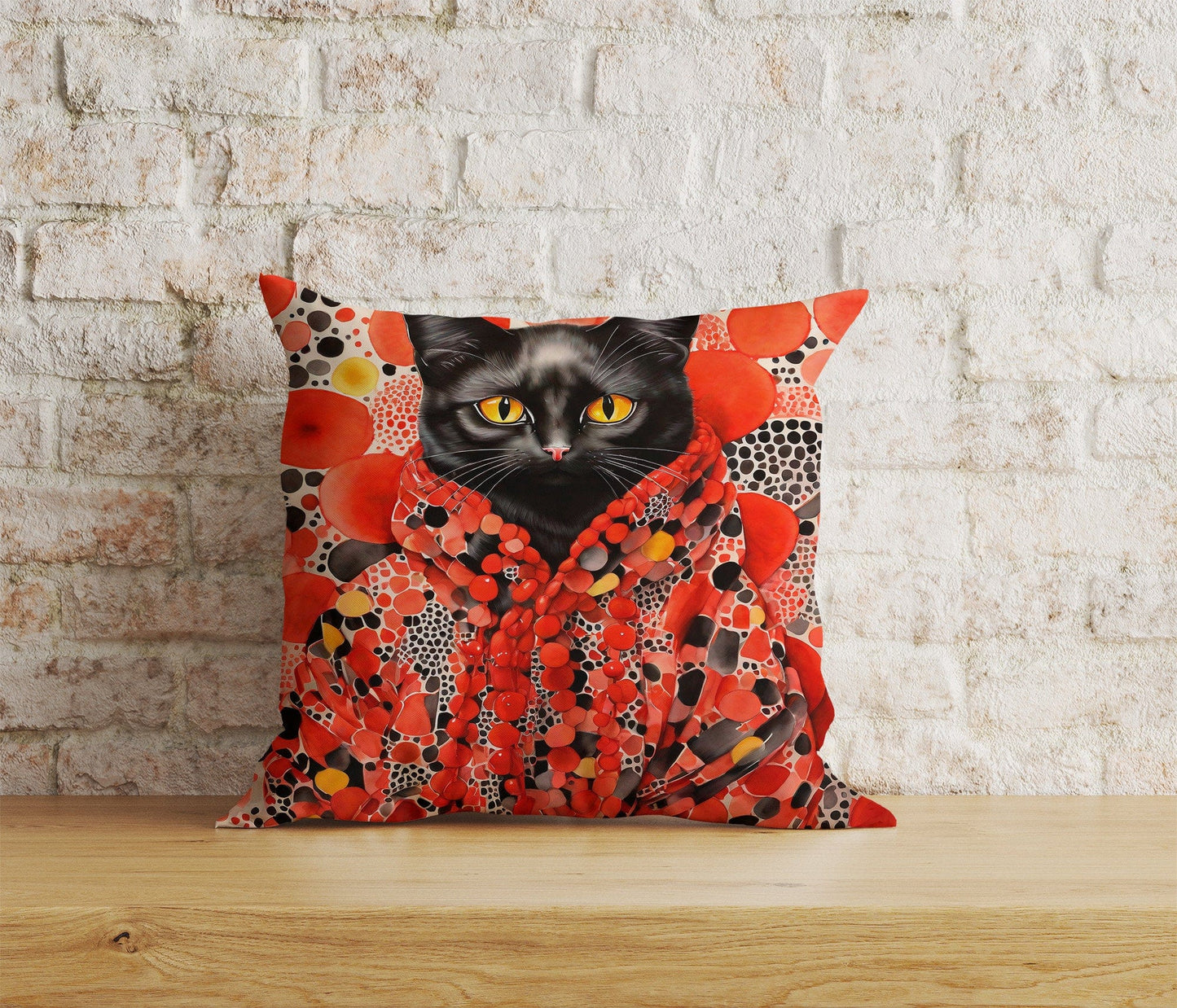 Onay Home Textile Cushion Covers 5 / 12 x 12 inch (30 x 30 cm) Double Side Watercolor Abstract Cat in Clothes Cushion Covers