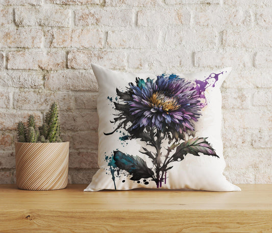 Onay Home Textile Cushion Covers 1 / 12 x 12 inch (30 x 30 cm) Double Side Watercolor Flower Cushion Covers Abstract Design Pillowcase