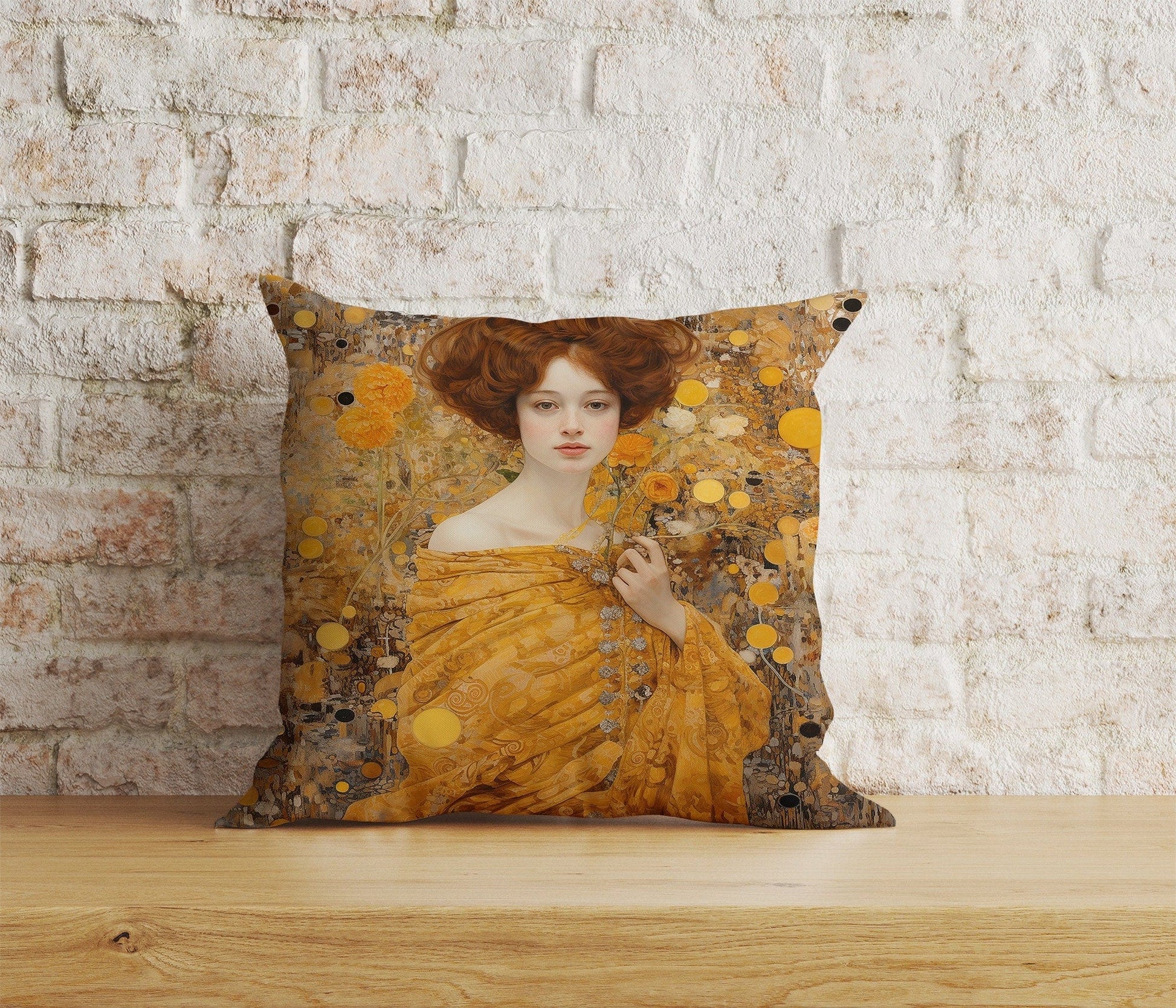 Onay 9 / 12 x 12 inch (30 x 30 cm) Watercolor Gustav Klimt Westwood Portrait Cushion Covers