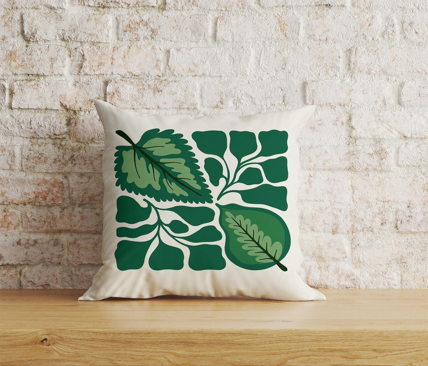 Onay 6 / 12 x 12 inch (30 x 30 cm) Wildflowers Abstract Floral Monstera Leaves Cushion Cover