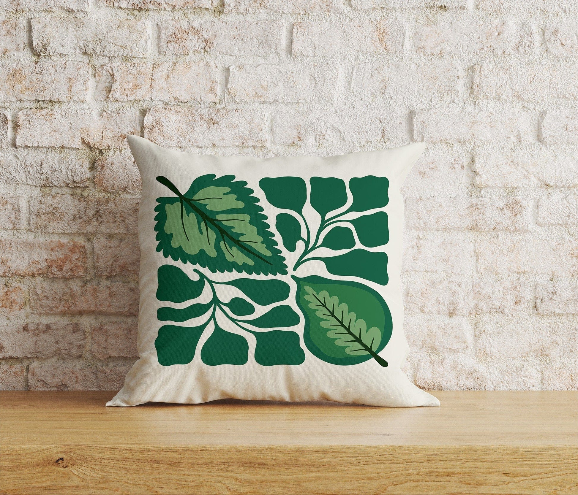 Onay 6 / 12 x 12 inch (30 x 30 cm) Wildflowers Abstract Floral Monstera Leaves Cushion Cover