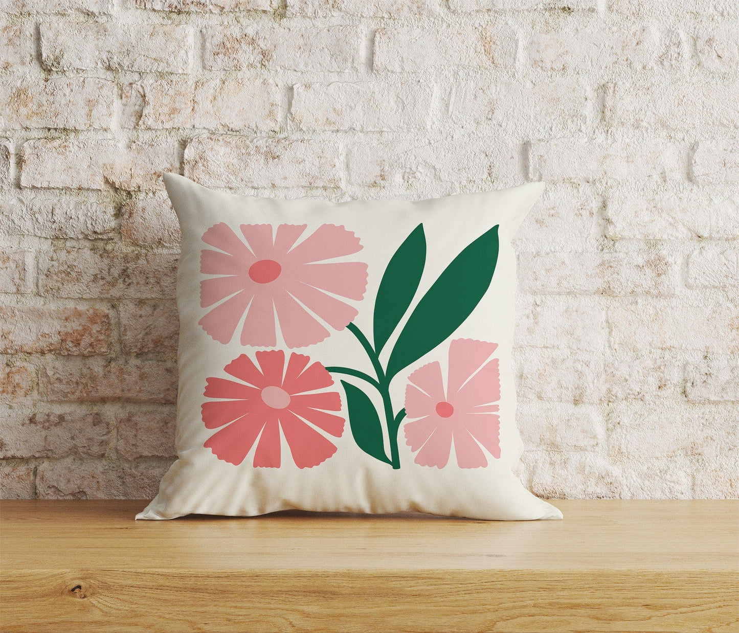 Onay 5 / 12 x 12 inch (30 x 30 cm) Wildflowers Abstract Floral Monstera Leaves Cushion Cover