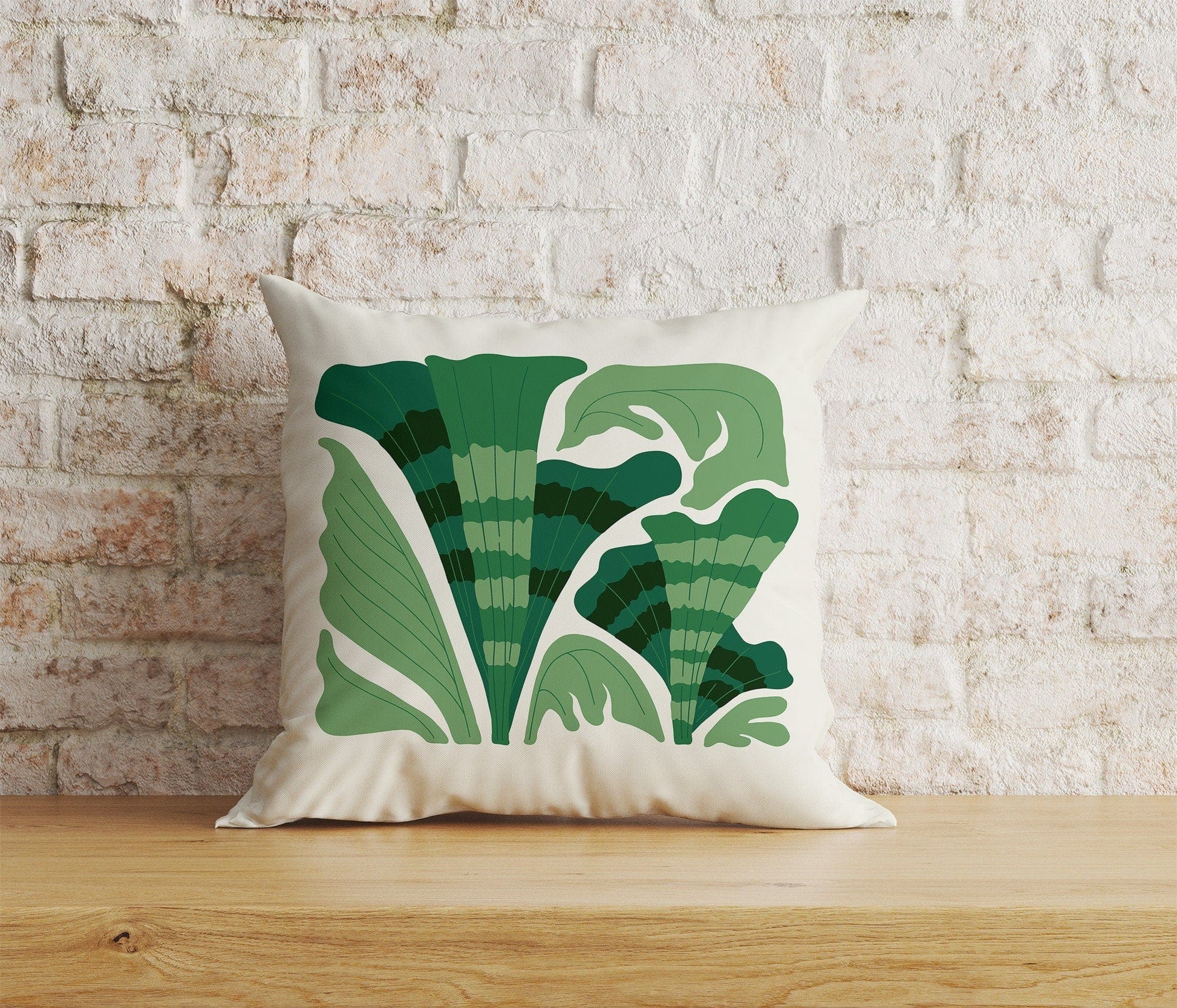 Onay 3 / 12 x 12 inch (30 x 30 cm) Wildflowers Abstract Floral Monstera Leaves Cushion Cover