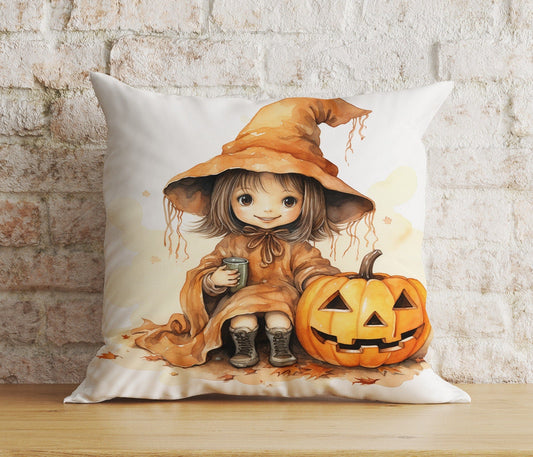 Onay 1 / 12 x 12 inch (30 x 30 cm) Double Side Witch Halloween Pillow Cover Baby Halloween Cushion Cover