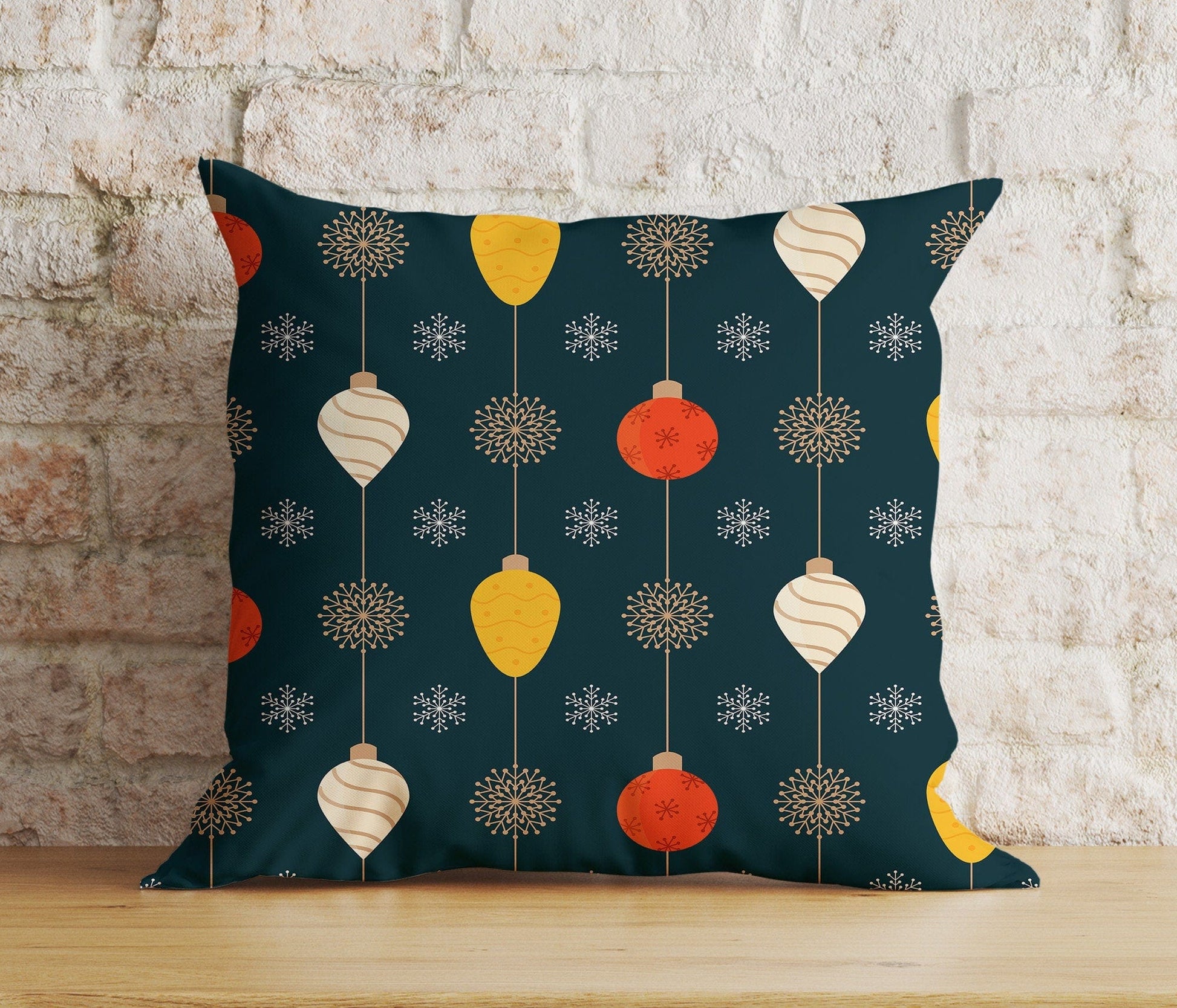 Onay 6 / 12 x 12 inch (30 x 30 cm) Double Side Xmas Elegant Ornament Merry Christmas Black Cushion Cover