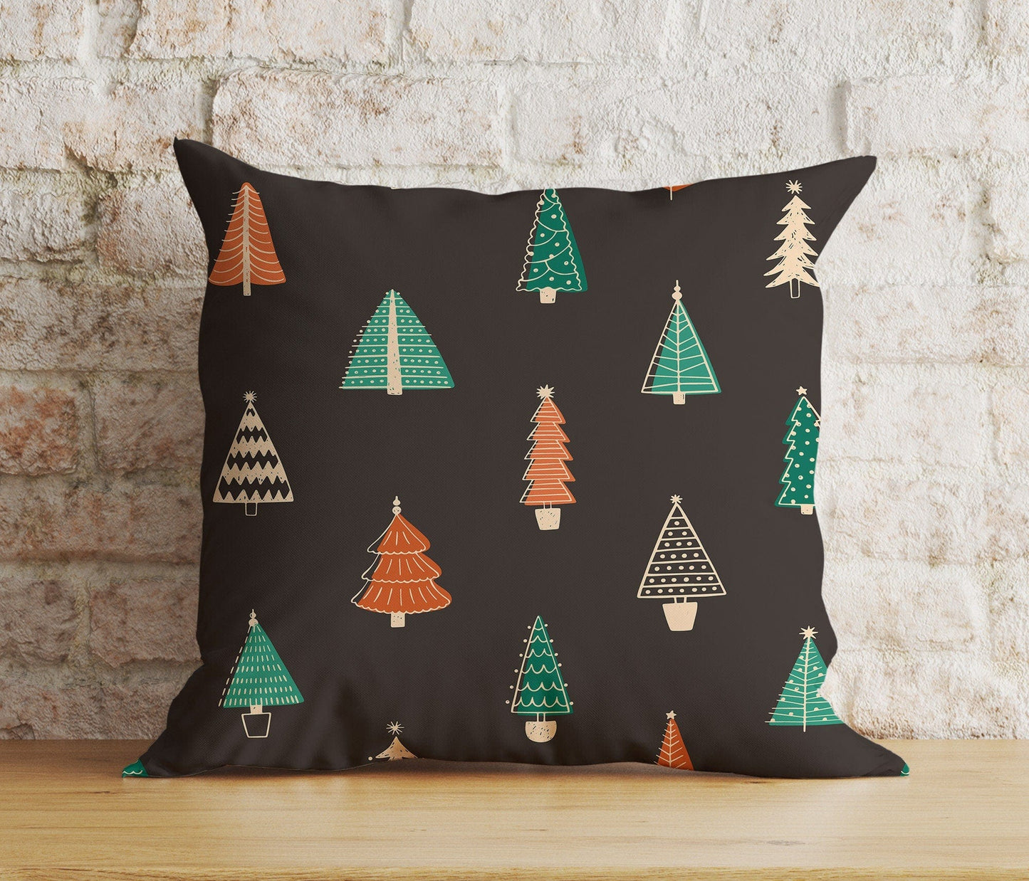 Onay 5 / 12 x 12 inch (30 x 30 cm) Double Side Xmas Elegant Ornament Merry Christmas Black Cushion Cover