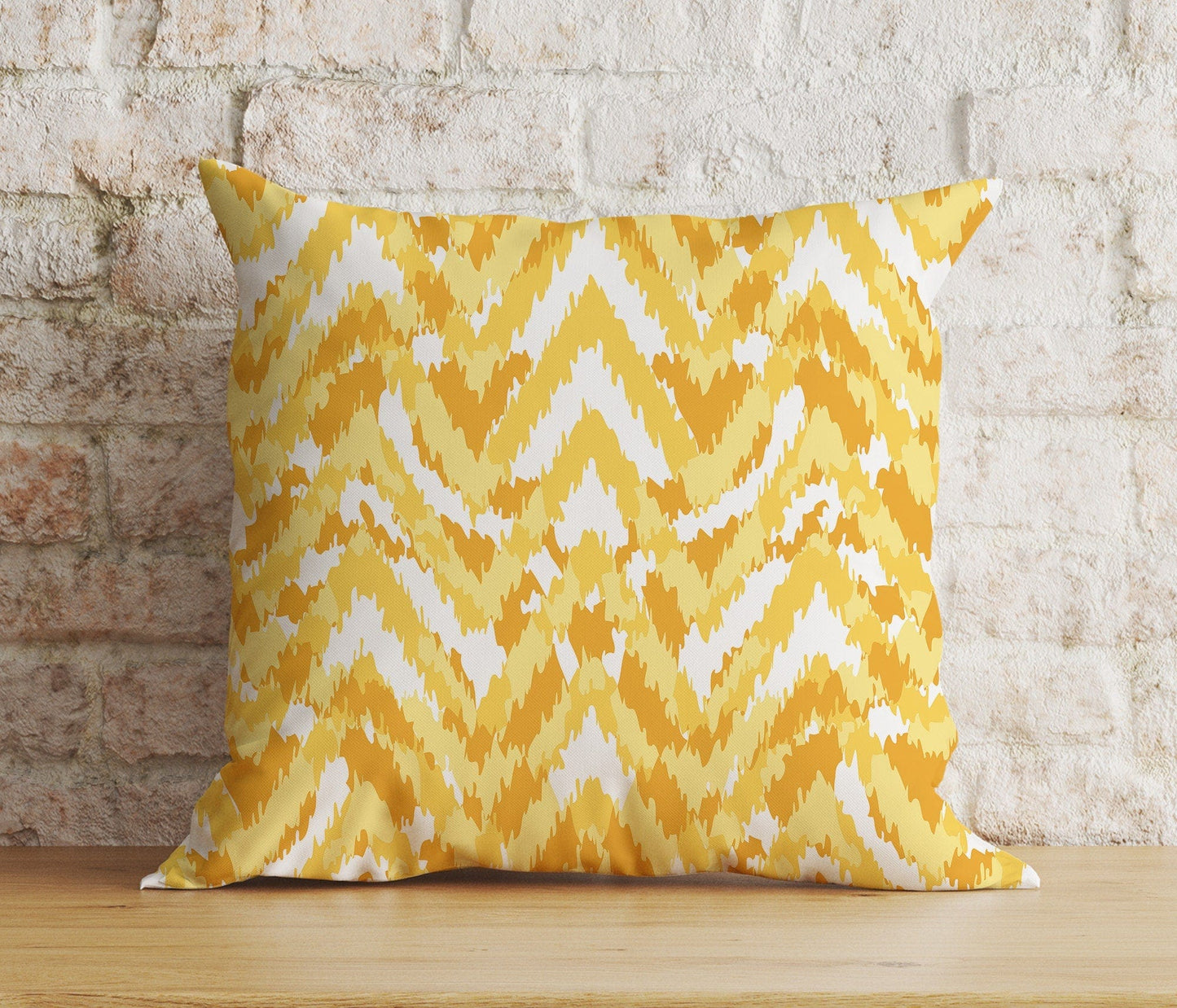 Onay 7 / 12 x 12 inch (30 x 30 cm) Yellow Abstract Floral Spring Summer Trend Cushion Cover