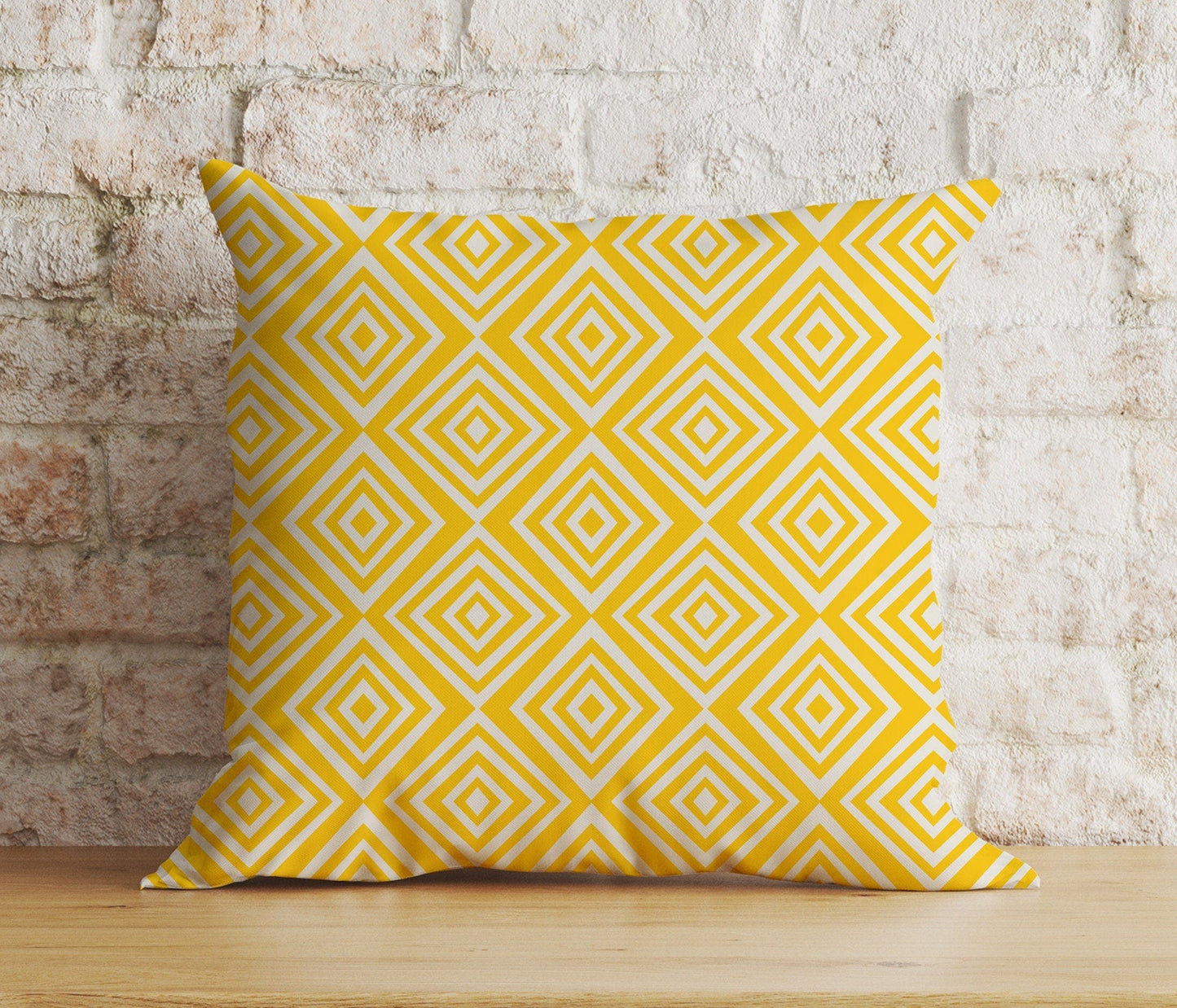Onay 3 / 12 x 12 inch (30 x 30 cm) Yellow Abstract Floral Spring Summer Trend Cushion Cover